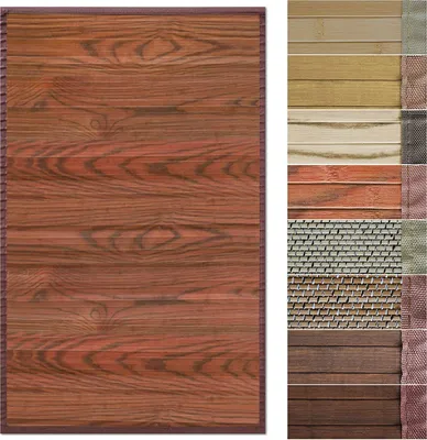 Produktbild von Bambus-Teppich Bambusmatte mit Stoffrahmen Magenta 50 x 80 cm Braun
