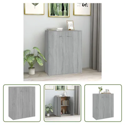 Produktbild von The Living Store Sideboard Grau Sonoma 60x30x75 cm Holzwerkstoff