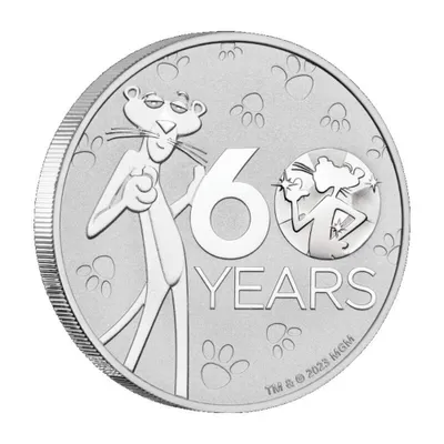 Produktbild von 1 unze Silbermünze Rosarote Panther 60. Jubiläum 2024 Silber 999 Sammlermünze