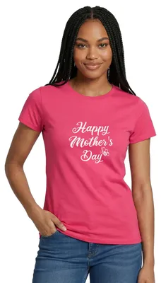 Produktbild von Spreadshirt Happy Mother´s Day | Muttertag Frauen T-Shirt, XXL, Azalea