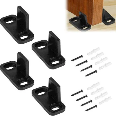 Productafbeelding van Schuifsysteem - Verstelbaar, zwart, klassiek design voor houten deuren
