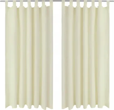 Immagine prodotto di Tende di raso 2 pezzi 140 x 245 cm crema