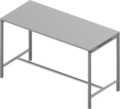 Produktbild von Quadrifoglio Stehtisch Creo grau rechteckig, 4-Fuß-Gestell alu, 180,0 x 80,0 x 107,0 cm