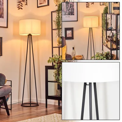 Produktbild von Tubione Stehlampe aus Metall mit Schirm aus Stoff (Ø 38 cm)