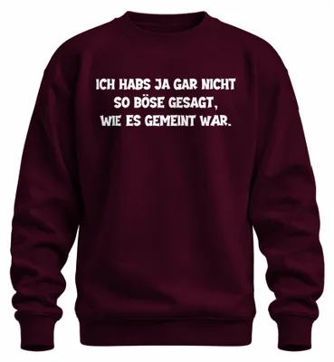 Immagine prodotto di Non l'ho detto così male come lo intendevo io divertente detto sarcastico pullover felpa unisex, Borgogna, M