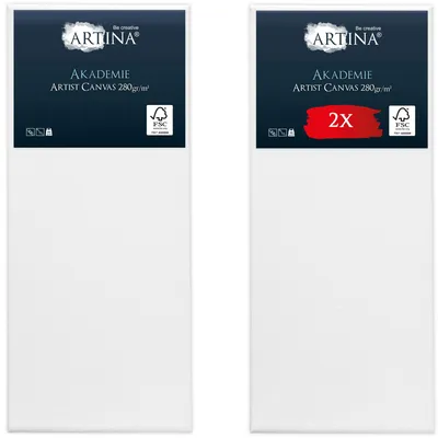 Produktbild von Artina Keilrahmen Leinwand Akademie, 60x140cm, 2er Set