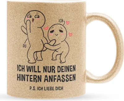 Produktbild von 22Feels Glitzertasse Gold Jahrestag Geschenk Frauen Männer Hochzeitstag Ehefrau Ehemann Freund Freundin Valentinstag Geburtstag Weihnachten Kaffeetasse Liebe Paar Beziehung Haferl Jubiläum Geschenkidee Bürotasse