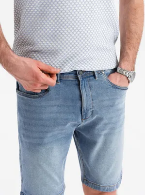 Obrázek produktu pro Ombre Clothing Pánské džínové kraťasy Kiane světle modrá S