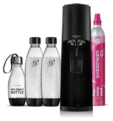 Zdjęcie produktu dla Sodastream terra saturator wody gazowanej czarny zestaw 3 butelki