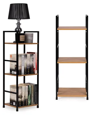Produktbild von ModernHome CWJ302480L Holzregal mit Metallrahmen und 3 Einlegeböden, 80 x 23,5 x 29 cm