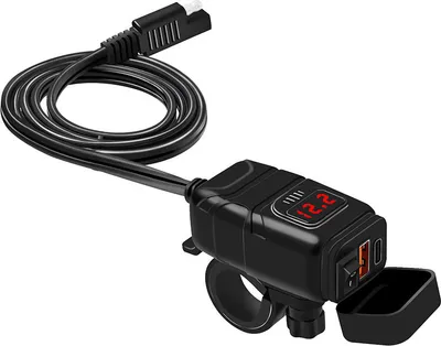 Produktbild von INF Szybka ładowarka USB-C/USB do samochodu i motocykla Czarny