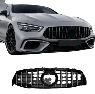 Zdjęcie produktu dla Grill przedni, styl GT, kompatybilny z modelem Mercedes CLA, kolor srebrny