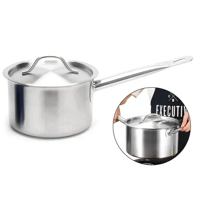 Produktbild von Induktion Kochtopf,3L, Ø 18 cm, Höhe 11.5 cm, Edelstahl Topf für alle Herdarten