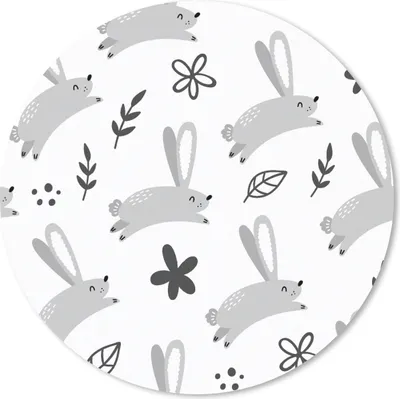 Produktbild von MuchoWow® Mauspad Mousepad Hase - Tiere - Muster 40x40 cm - Mousepads - Maus Mat - Pad - Mausunterlage - Schreibtisch Accessoires