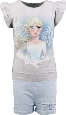 Produktbild von Disney Die Eiskönigin Elsa Kinder kurzarm Pyjama – Grau / 104
