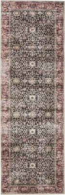Produktbild von benuta Waschbarer Vintage Teppich Läufer George Multicolor/Rot 80x240 cm Wohnzimmerteppich Schlafzimmer weich orientalisch