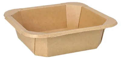 Produktbild von 25 Lunchboxen, Pappe eckig 750 ml 4,7 cm x 16,2 cm x 16,2 cm braun