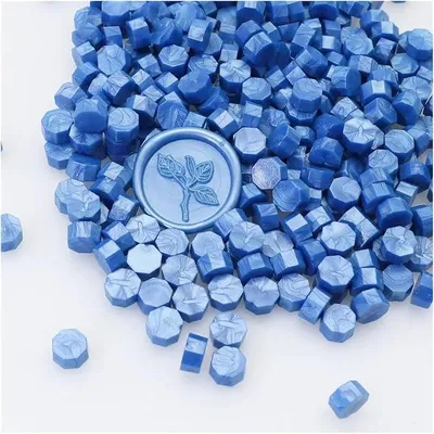 Imagen del producto de 2600 unidades de perlas de cera para sellos, peso: 500 gramos. Forma: octogonal
