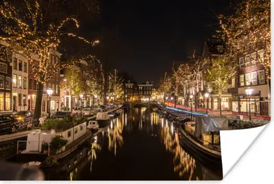 Produktbild von MuchoWow® Poster Winter - Licht - Amsterdam 120x80 cm - Bilder