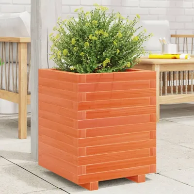 Produktbild von Maison Exclusive - Pflanzkübel Wachsbraun 40x40x49,5 cm Massivholz Kiefer
