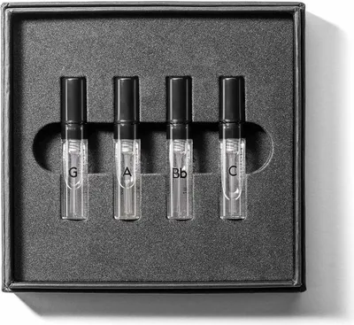Produktbild von GAMMON 9489 Black Notes Parfum Explorer-Set (4x2 ml), das Parfum Set mit allen 4 Black Notes Herren mit langanhaltendem 20% Parfum-Öl