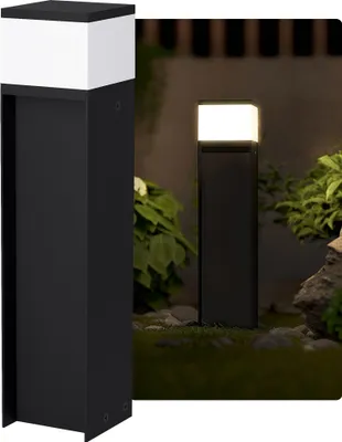 Produktbild von SSC-LUXon ZAVO Pollerleuchte Lichtsäule Wegeleuchte Standleuchte schwarz IP44 - Gartenlampe Wegelampe für draußen 230V