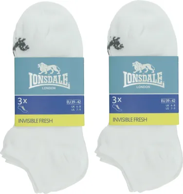 Produktbild von Lonsdale 6 Paar Socken Piquet-Herstellung  Baumwolle Weiß43-46