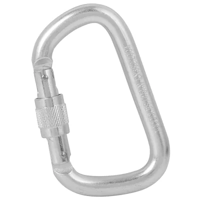 Image de Mousqueton en D pour l'escalade et l'alpinisme (Argent )(Argent )(Argent )