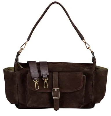 Produktbild von Hausfelder Manufaktur Beuteltasche Velours Braun onesize
