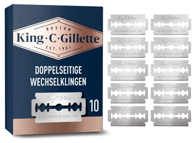 Immagine prodotto di King C. Gillette, Rasoi a doppio taglio, 10 pezzi (PRODOTTO TEDESCO)