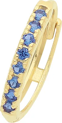 Produktbild von Wunderschöne 9 Karat (375) Gold Damen - Einzel Knorpel Creole mit Zirkonia - 12mm*2mm; TRS35094