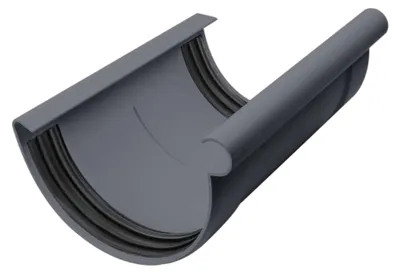 Produktbild von INEFA Rinnenverbinder halbrund NW100 100mm Anthrazit Dachrinnenverbinder für Regenrinne, Dachrinnen Reparaturset Kunststoff, Plastikdachrinnen Abdichten, Stecksystem, Montage Ersatzteil