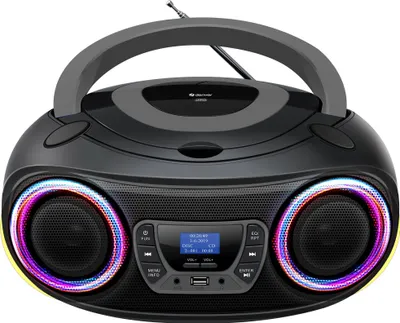 Produktbild von Denver TDB-212BT Boombox mit CD, Bluetooth, USB, AUX, DAB+/FM-Radio & LED-Licht