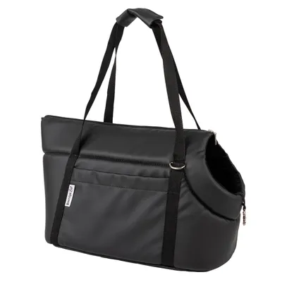 Produktbild von Transporttasche für Hunde & Katzen – Schultertasche bis 15 kg, Kunstleder, herausnehmbare Einlage, Reißverschluss – Größe L
