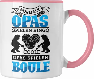 Produktbild von Trendation - Boule Tasse Geschenk Boule-Spieler Geschenkidee Spruch Opa Boule Spieler Geschenk (Rosa)