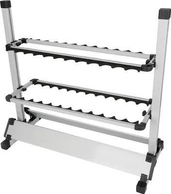 Obrázek produktu pro Držák na rybářské pruty, pojme 24 prutů, lehká konstrukce, BÍLÁ