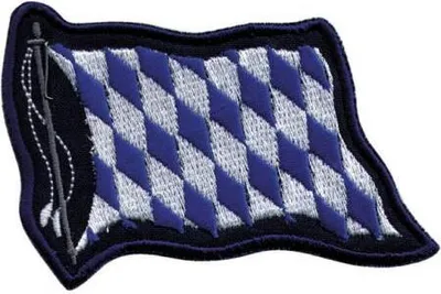 Produktbild von Aufnäher - Bayern Rautenflagge wehend - 00841 - Gr. ca. 9,5cm x 7cm