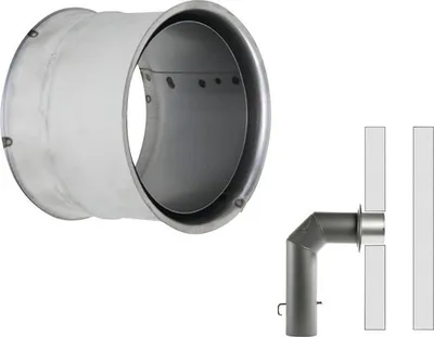 Produktbild von Ofenrohr-Doppelwandfutter Bertrams Ø 160 mm blank gussgrau