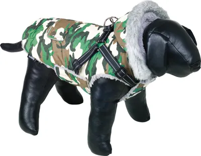 Produktbild von Nobby Hundemantel Polar 2in1 camouflage grün, Rückenlänge: 26 cm