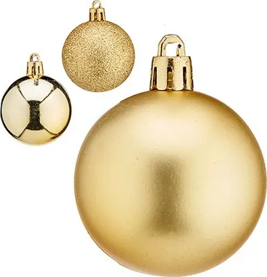 Image de Boule de Noël de ø 5 cm plastique doré 5 x 6 x 5 cm