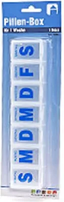Produktbild von Wochen-Pillenbox JUMBO – Ihre smarte Medikamentenorganisation für 7 Tage, 1 Stück, transparent