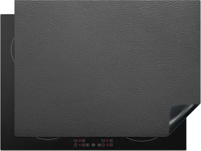 Produktbild von KitchenYeah© Herdabdeckplatte Leder - Strukturiert - Leder-Optik - Grau , 70x52cm, Küche Deko, Glaskeramikkochfeld Herdabdeckung, Abdeckplatte fùr Kochfeld