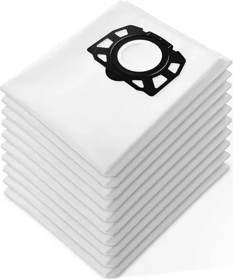 Productafbeelding van PromoHome® 10 stofzuigzakken, compatibel met Kärcher WD4, WD5, WD6, MV4, MV5, MV6 - 5 lagen microvezel - Hoge filtratie