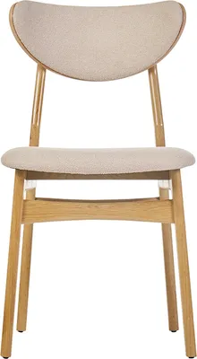 Produktbild von Miliboo - Skandinavische Stühle aus Stoff mit Wolleffekt und hellem, massivem Eichenholz (2er-Set) MAYA