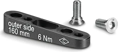 Image de Campagnolo pince HR adaptateur AC21-DBADR+2vis,+2visKettstr, noir