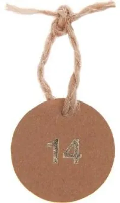 Produktbild von Anhänger für Adventskalender, KraftpapierMIX