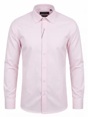 Produktbild von Herren Hemd SlimFit Kentkragen Dobby Struktur Langarm Baumwolle L-XXL