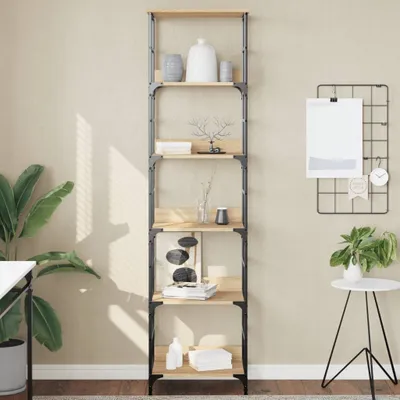 Image de Maison Exclusive - Bibliothèque Sonoma en chêne, 50 x 33 x 188,5 cm, en panneaux de particules