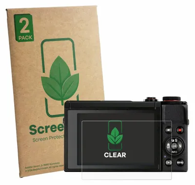 Produktbild von 2x ScreenLeaf Schutzfolie für Canon PowerShot G7 X Mark III Displayschutz Display Schutz Folie Klar Transparent
