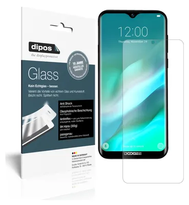 Produktbild von 2x Schutzfolie für Doogee X90L matt - Anti-Shock 9H Folie dipos Glass